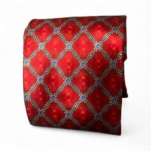 Faberge silk red tie